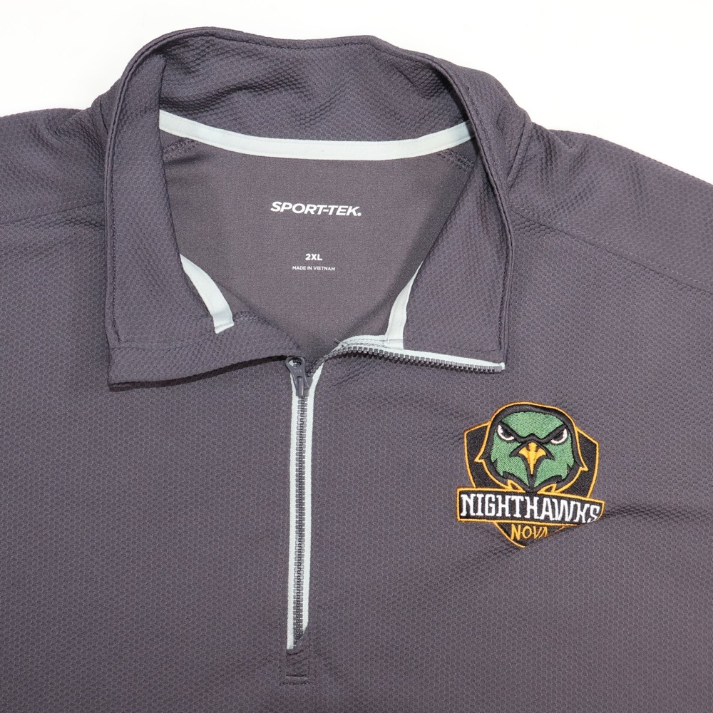 NVCC NOVA‎ Nighthawks Sport-Tek Mens 2XL Gray Embroidered 1/4 Zip Pullover